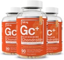 Viktiga element Glukosamin Chondroitin MSM Boswellia Serrata Hyaluronic Acid Supplement Joint Support Antioxidant Supplement för flexibilitet - 270 kapslar (3 Pack)