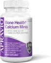Bone Health Calcium Minis tabletter, Calcium Supplements w/Vitamin D3, Magnesium, Zink, koppar, mangan, mineraler för att hjälpa till att stödja benstyrka, Collagen Production, Immune Health, 180ct