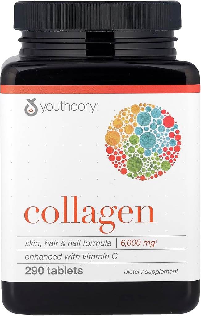 Youtheory Collagen Avancerad med vitamin C, 290 greve (1 flaska)