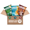 Quest Nutrition Protein Chips Variety Pack, BBQ, Cheddar & Sour Cream, Sour Cream & Onion, High Protein, Low Carb, 1.1 oz (Pack av 12)