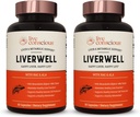 LiverWell Liver Cleanse, Rejuvenation, Metabolic Support - Lever Supplement for Liver Health w/Highly Bioavailable Milk Thistle Extract, N-Acetyl Cysteine, Alpha Lipoic Acid, Zink, Selen - 2 Pack