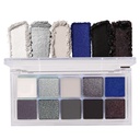 BINGBRUSH 10 färger Black Smokey Eyeshadow Pallet, Cool Toned Shimmer Glitter Eyeshadow, Natural Neutral Smokey Shiny Eyeshadow Ultimate Makeup Palette, Vibrant Make Up Pallets Kit