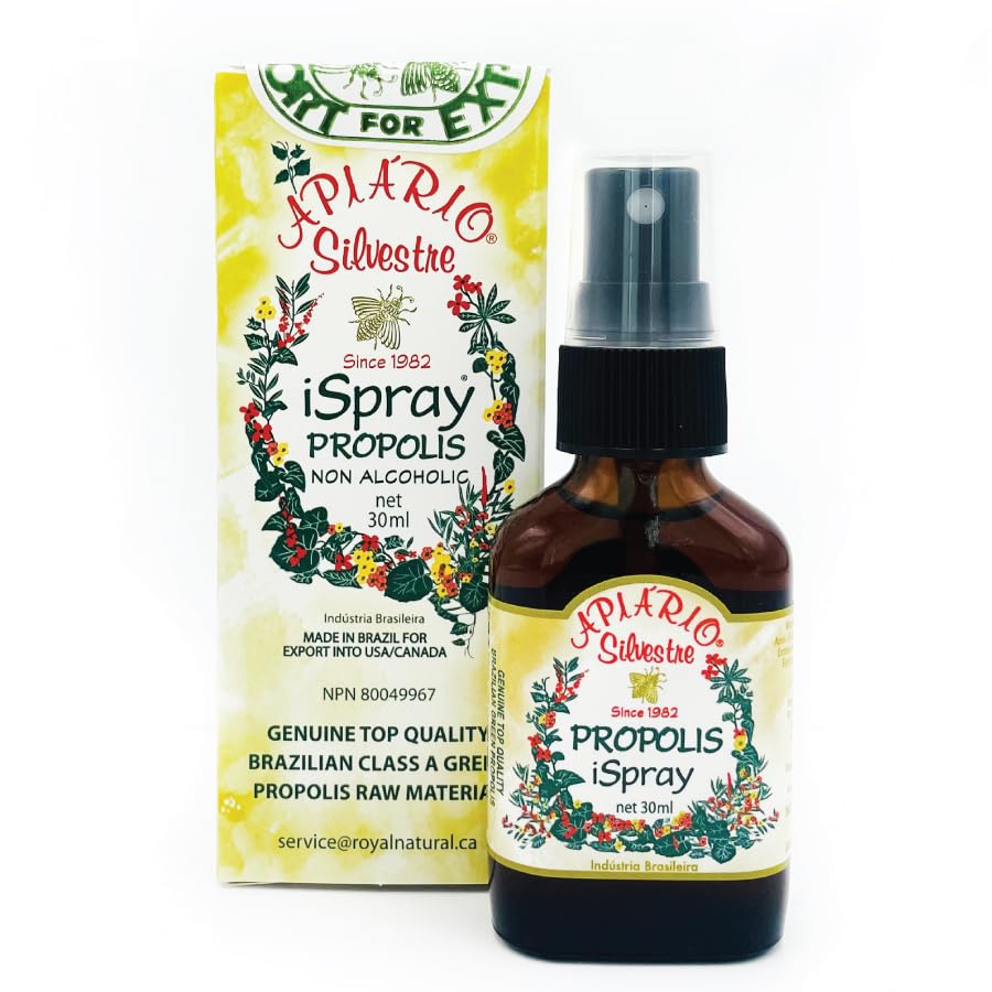 Generisk Apiario Silvestre Brazilian Green Bee Propolis Spray Glycolic Extract 30ml (1 flaska) -Non Alcoholic, Wax Free, Sugar Free