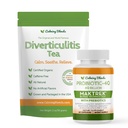 Digestive Support Tea & Probiotic Supplement (40 miljarder CFU, 60 kapslar) | Herbal Tea och Probiotisk Duo för Digestive Comfort & Gut Health