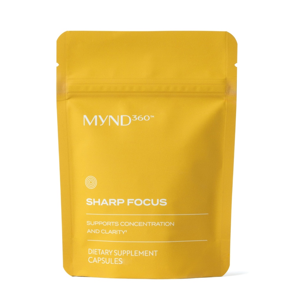 Nu Skin MYND360 Sharp Focus | 60 kapslar | Vitamin B12 & Vitamin B6 för minne, fokus och klarhet | Koffein Infused Brain Health Supplement | Safe Daily Vitamin B Support för ökad koncentration