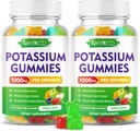 Kaliumcitrat Gummies 1000mg, High Potency Potassium Supplement Gummies för vuxna kvinnor och män, Support Leg Cramps & Muscle Health, Sugar-Free, Mixfed Fruit Flavor, 120 greve