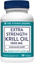 Vitamin Shoppe Extra Strength Krill Oil - MSC Certified Sustainable - 1000 MG (30 Softgels)