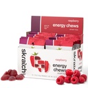 Skratch Labs Energy Chews | Gummies for Running, Cycling och Sports Performance | Gel Alternative | Raspberry (10 Pack) | Gluten Free, Vegan