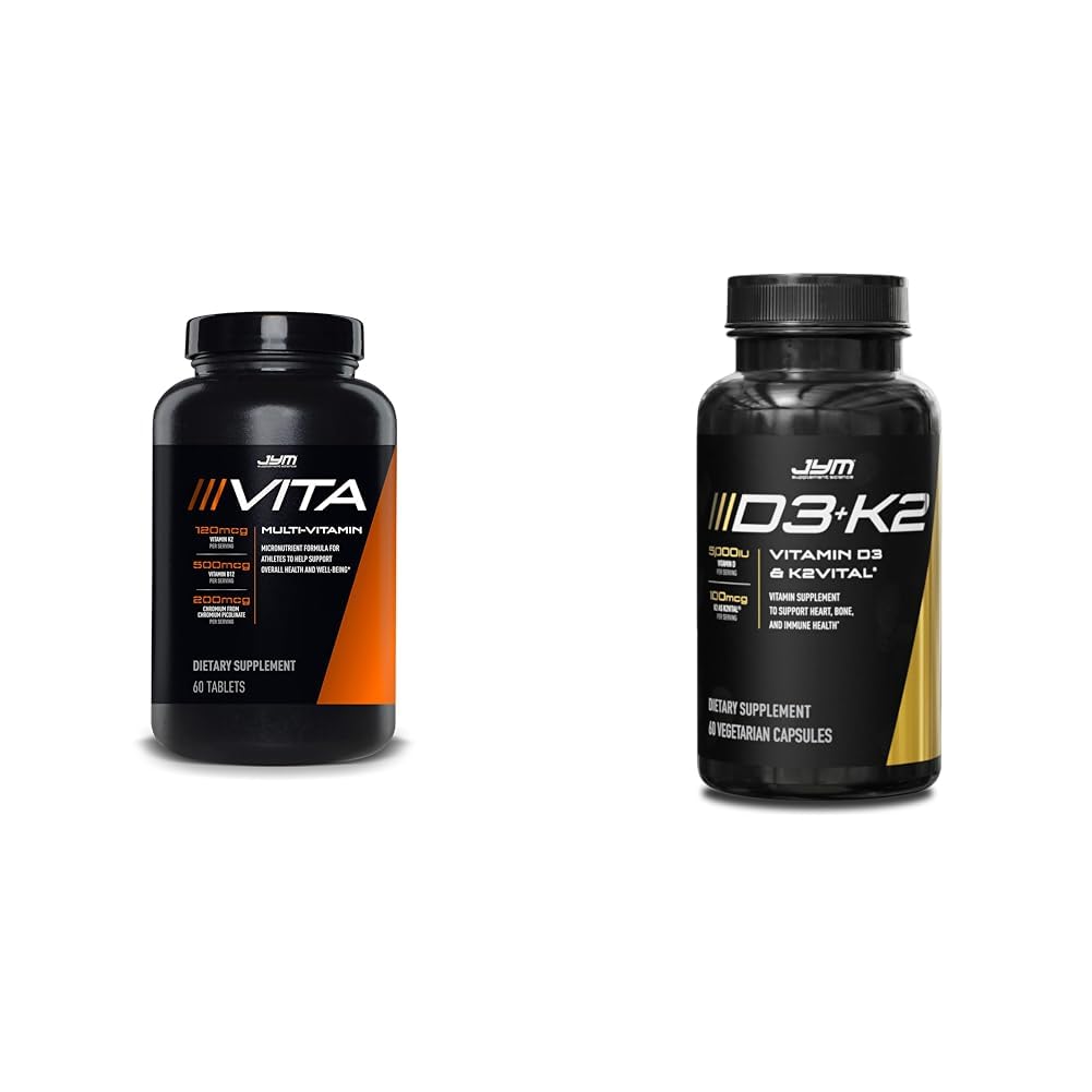 JYM Supplement Science Vita JYM Multivitamin, D3 & K2 Bone och Cardiovascular Support 60 tabletter