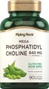 Piping Rock Phosphatidyl Choline Supplement | 840mg | 90 Softgels | från Soy Lecithin | Non-GMO, Gluten Free