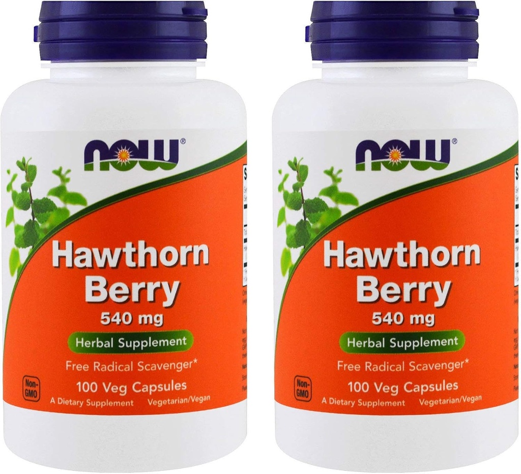 Nu livsmedel Hawthorn Berry 540 mg, 100 Veg Capsules (Pack of 2)
