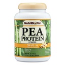 NutriBiotic Pea Protein Vanilla 21 Oz | Low Carb Vegan Plant Protein Powder | 100% odlad och bearbetad i USA | Deliciously Creamy & BCAA-Rich | Made without Chemicals, GMOs & Gluten | Keto Friendly