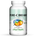 Vitamin C Komplex 600 mg Tillägg - Rekommenderad daglig dos vitamin C tabletter med citronbioflavonoider, kalcium och fosfor - Immunhälsostöd - Pure-C Bio 600 icke-GMO, VIT C Vegan 180 tabletter