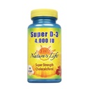 Naturens liv Super D-3 4000 IE | Hög styrka vitamin D-tillägg | Kan stödja hälsosamma ben, tänder och immunsystem | 100 Softgels