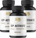 Golden After 50 BP-Activate - Nitric Oxide Supplement med väsentliga aminosyror - Blodcirkulation och hjärthälsostödstillägg - 3 flaskor - 800mg L Arginine, AAKG, L Citrulline