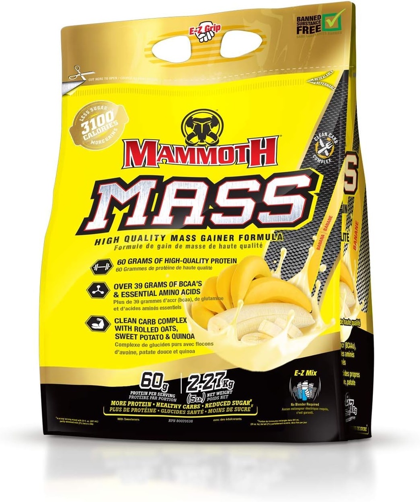 Interaktiv näring Mammoth Mass Supplement, 5 lbs, Banana, 2,2 kg Banana