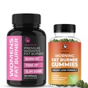 Fat Burn Gummies och Supplement Women | Fullständig viktminskning stöd med grönt te & Raspberry Ketones | Appetite Suppressant, Metabolism Booster, & Belly Fat Reducer | 60 Gummies & 120 Pills