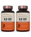 Live Conscious Vitamin K2 MK7 med D3 Supplement | Bone & Heart Health Support - Patented Vitamin K & Vitamin D3 5000 IE (2-Pack)