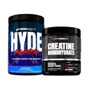 PROSUPPS Hyde Signature Sustained Energy Pre-Workout, Blue Razz - 60 portioner och Kreatin 300 Bundle