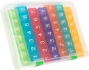 e-Pill 7 gånger om dagen x 7 dagar Clear Weekly Pill Organizer, Vitamin och Medicine Pillbox (Rainbow)