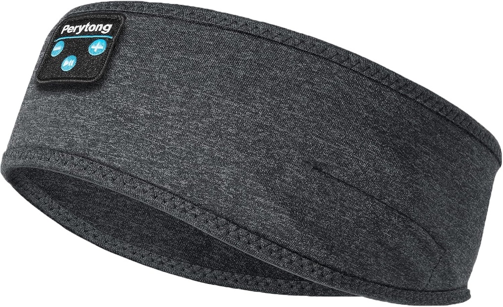 Perytong New Sleep Headphones Bluetooth Headband, Wireless Soft Sleeping Headphones med Ultra-Thin-talare Perfekt för Side Sleepers, Running, Workout, Jogging, Yoga, Travel
