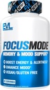 Evlution Mental Energy and Focus Supplement for Adults - Nootropics Brain Support Supplement med koffein L Theanine Alpha GPC och Huperzine A Nutrition Focus Pills för hållbar Peak Performance
