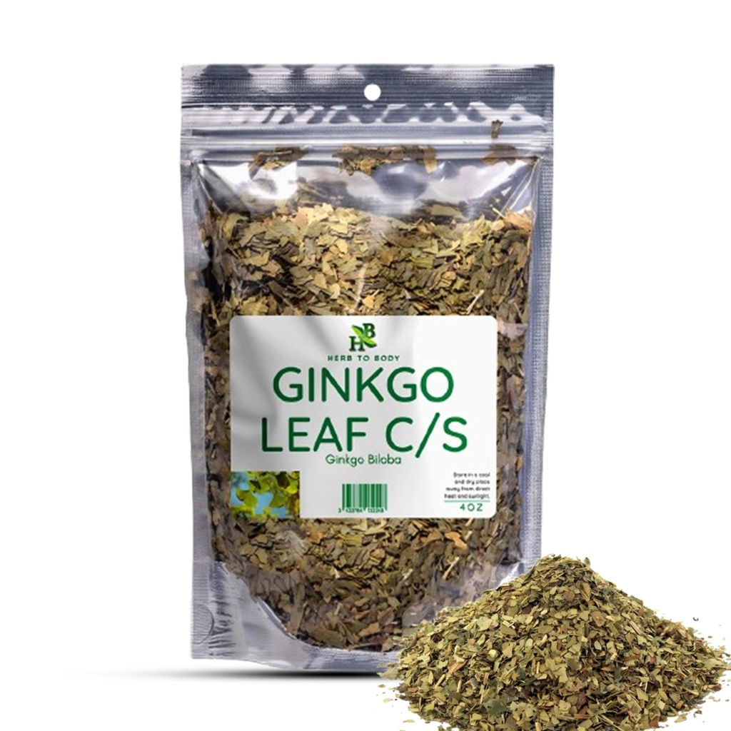 Herb till Body Ginkgo Leaf Cut och Sifted - 4oz, Wildcrafted Ginkgo Biloba Tea Leaves, Ginko Biloba lämnar för infusioner och extrakt