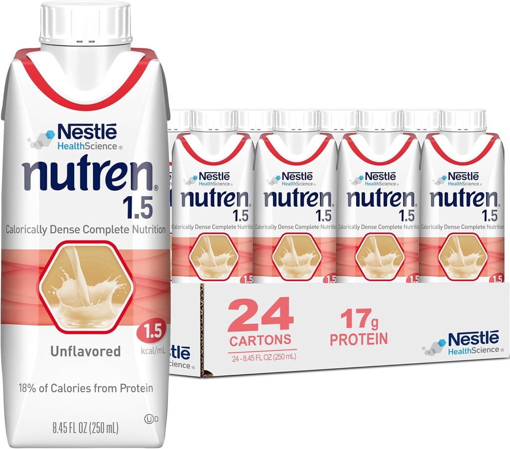 Nestle Nutren 1.5 Tube Feeding Formel Unflavored 250 mL Carton 24 Ct