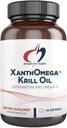 Design för Hälsa XanthOmega - Krill Oil med 12mg Astaxanthin - Antioxidant, Fosfolipider + EPA / DHA Omega 3 - Kardiovaskulär, hud + Ögonhälsotillskott (120 Softgels)