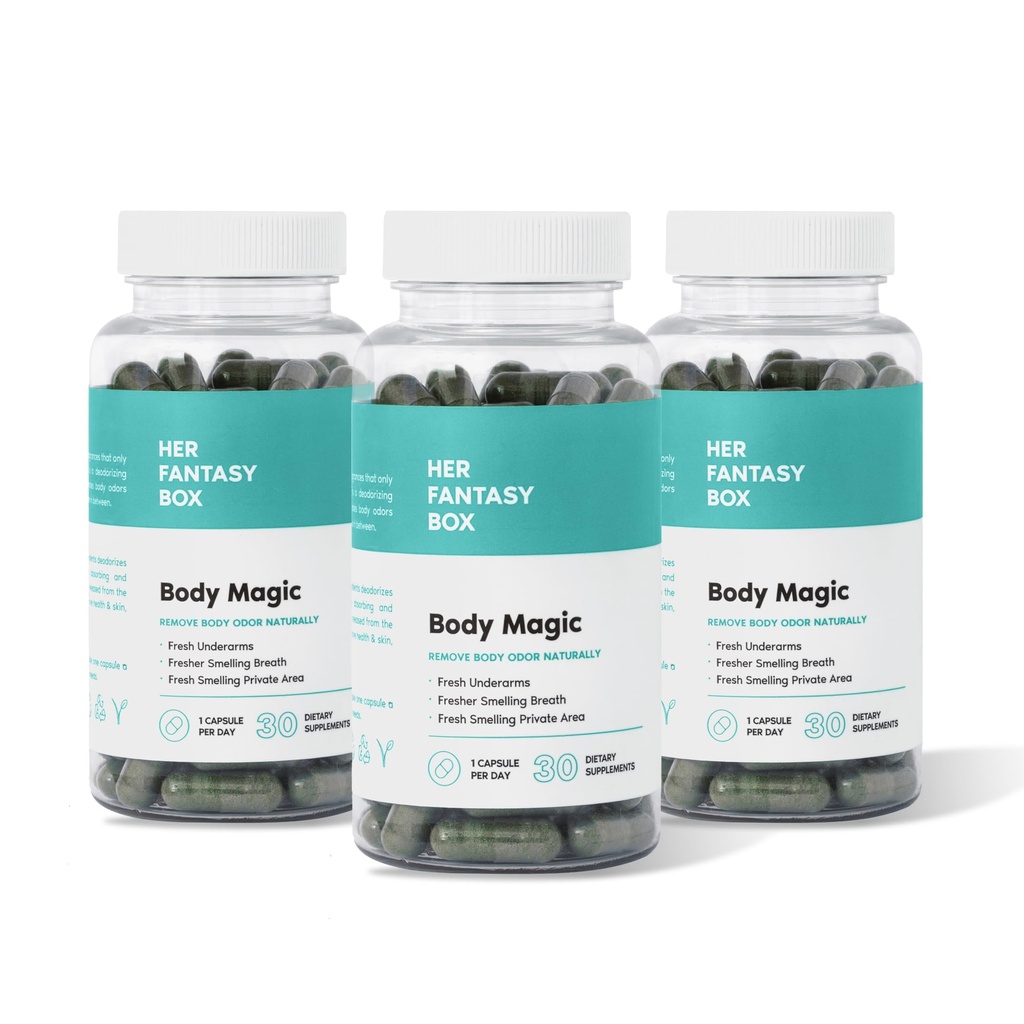Hennes Fantasy Box | Body Magic | Chlorophyll Pill för Feminine Odor - 3 Pack