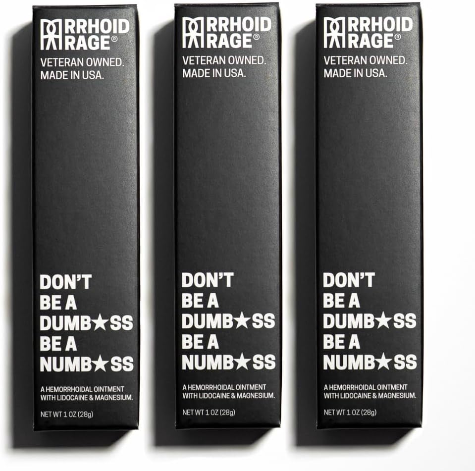 Smörjelse - Fissure och hemorrojderbehandling med Lidocaine, Aloe Extract, Magnesium Sulfate, Balsam Fir, Fast Acting Hemorrhoid Cream för Itching, Swelling och Maximal Pain Relief (3-Pack)