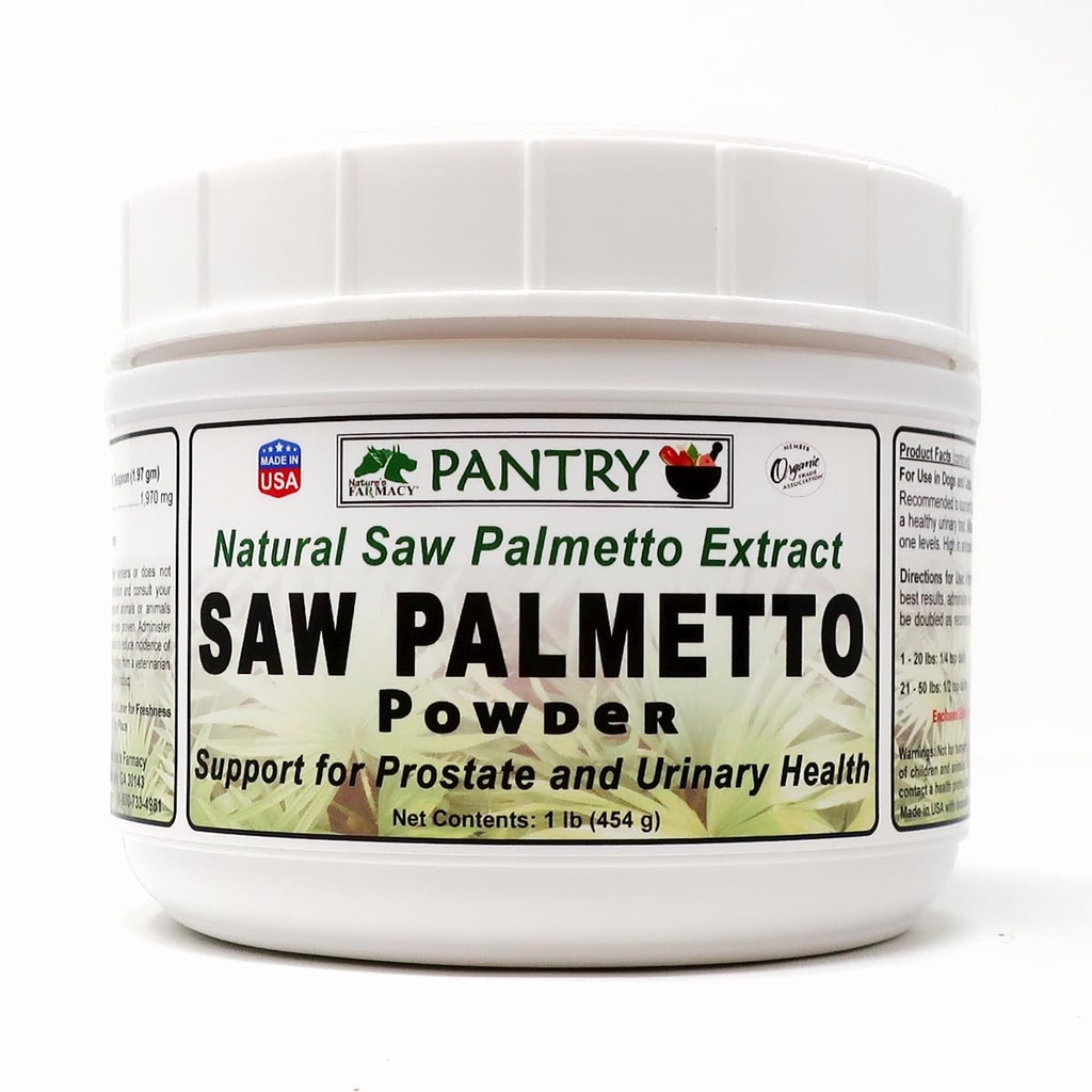 Dogzymer såg Palmetto pulver - underlättar de urinproblem som utvecklas när en förstorad prostata hindrar urin från att lämna blåsan
