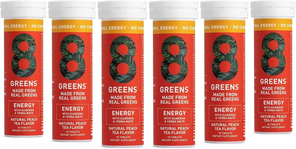 8Greens Supergreens tabletter | Super Greens Powder Superfood Tablet, Metabolism Immunity & Focus, Daily Greens Effervescent Tablets, Organic: Aloe Vera, Spirulina, Chlorella, Energy, 60 portioner