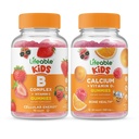 Livliga B-komplexa barn + kalcium med vitamin D-barn, Gummies Bundle - Great Tasting, Vitamin Supplement, Gluten Free, GMO Free, Chewable Gummy