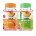 Livlig Magnesium 85mg + gurkmeja Curcumin, Gummies Bundle - Great Tasting, Vitamin Supplement, Gluten Free, GMO Free, Chewable Gummy