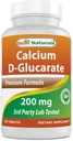 Bästa naturliga kalcium D-Glukarat 200 mg 120 tabletter