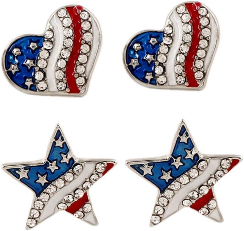 PRETYZOOM Patriotic Earrings American Flag Eardrop för kvinnor Jewelry Eardrop Lightweight Fashionable Party Accessory
