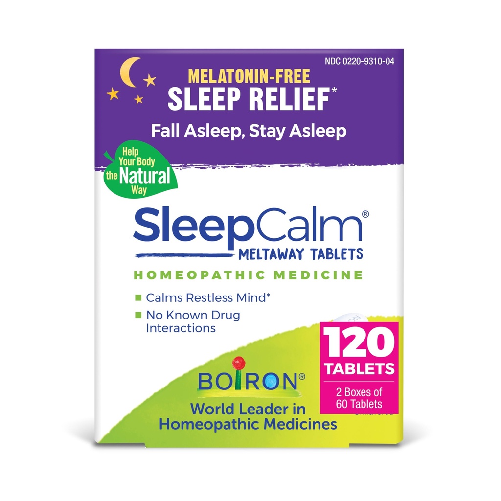 Boiron SleepCalm Sleep Aid för Deep, Relaxing, Restful Nighttime Sleep - Melatonin-Free och Non Habit-Forming - 60 Count (Pack of 2)