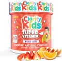 Clarity Kids Super Vitamin Multivitamin för barn | Vitamin C, D-vitamin och Zink | All Natural Chewable for Child Immune Support | USA Made Supplement | 60 Piece (30 Day Supply)