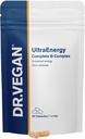 DR.VEGAN UltraEnergy | Hög styrka B Vitamin Complex, 30 Vegan-Friendly Capsules | Inkluderar vitamin B12 (100ug), Choline (50mg), Biotin (50ug) och Folate (200ug) | One-A-Day
