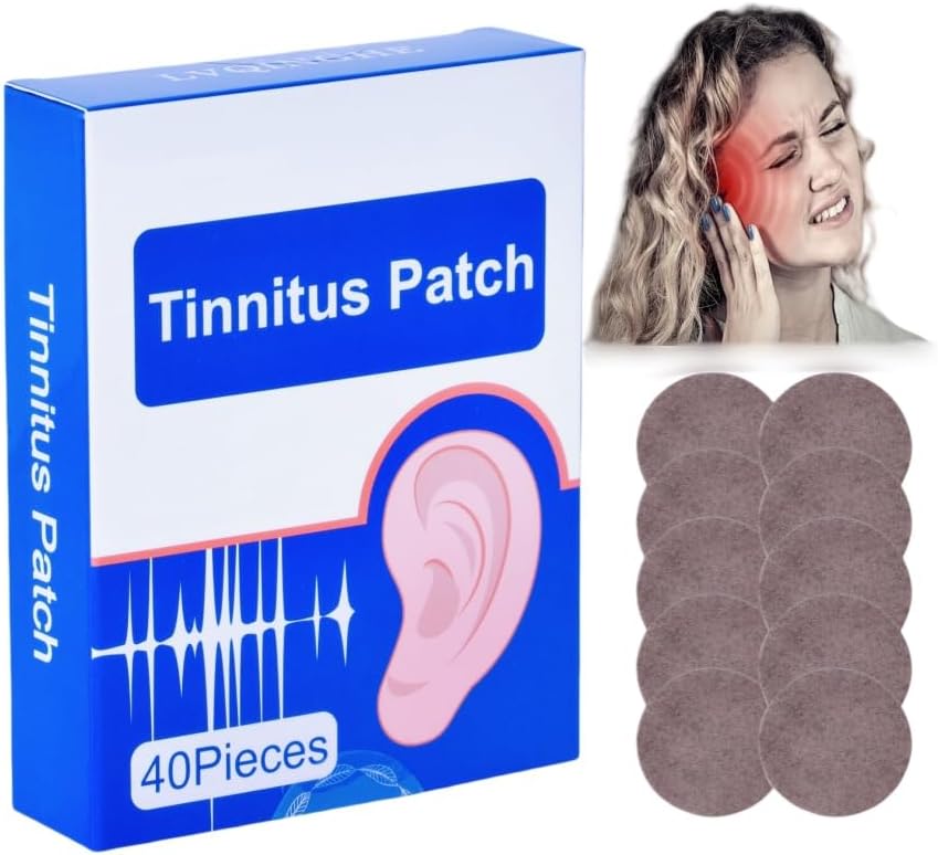 Tinnitus Relief för Ringing Ears,120PCS Tinnitus Patches,Relieves Hearing Loss 3BOX