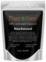 Plant Guru aktiverad kolpulver 4 oz. HARDWOOD - Food Grade Kosher Non-GMO - Teeth Whitening, Facial Mask och Soap Making. Främjar naturlig avgiftning och hjälper matsmältningen