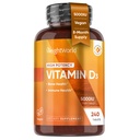 WeightWorld Vegan Vitamin D3 5000 IE - Källa från Wild Harvested Lichen - Vitamin D Supplement från Bioavailable Cholecalciferol - 240 Vitamin D3 tabletter - Gluten-Free & Allergen-Free