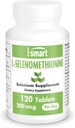 SuperSmart - L-Selenomethionine 200mcg per dag (Selenium Supplement) - Hög Absorption - Essential Trace Mineral | Non-GMO & Gluten Free - 120 tabletter