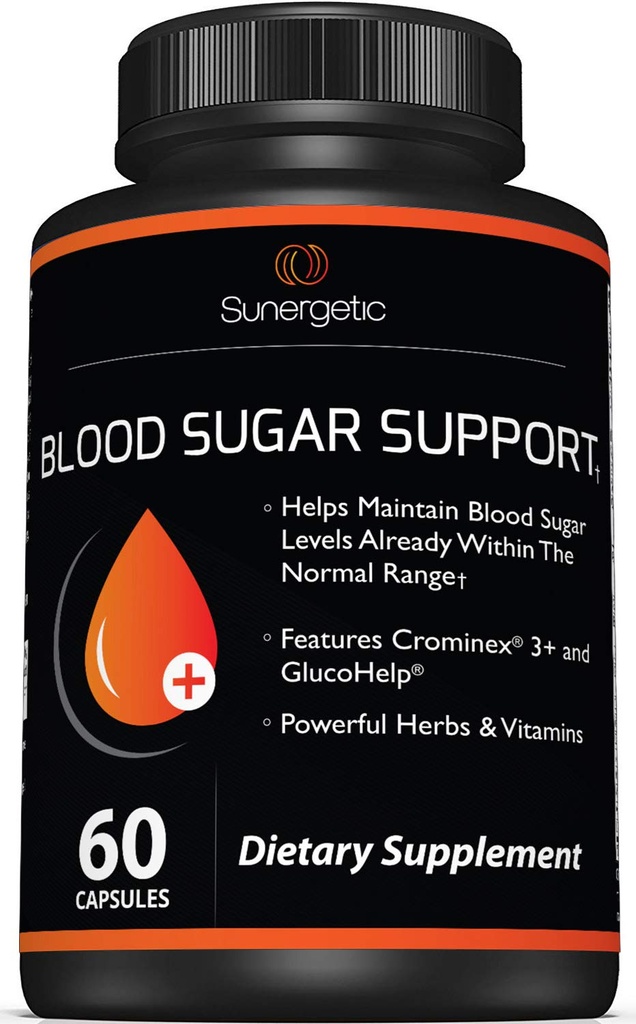 Premium Blood Sugar Support Supplement-Supports Healthy Blood Sugar Levels Redan In Normal Range - Inkluderar Bitter Melon Extract, Vanadium, Chromium, Cinnamon och Alpha Lipoic Acid-60 kapslar