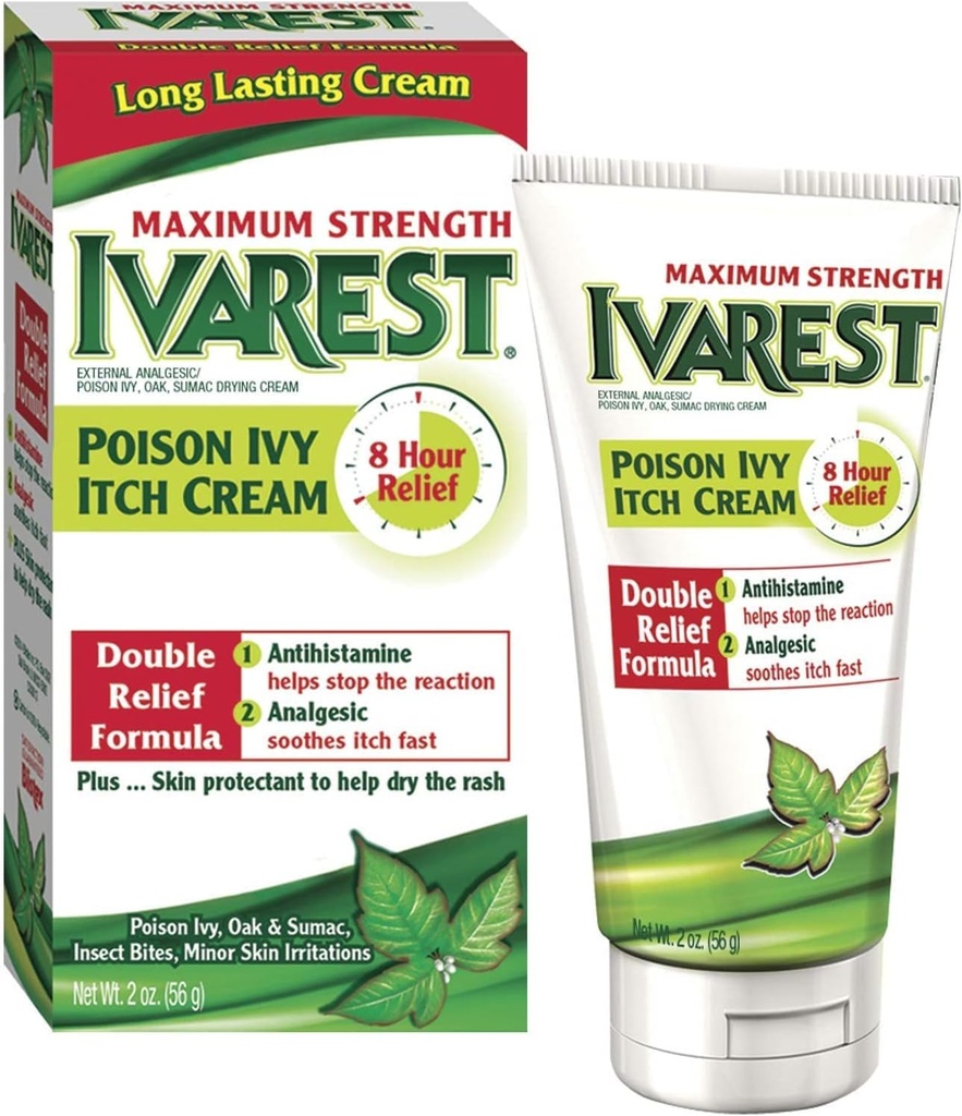 Ivarest 8 Hour Maximal Strength Anti - Itch Cream - 2 Oz/Pack, 2 Pack