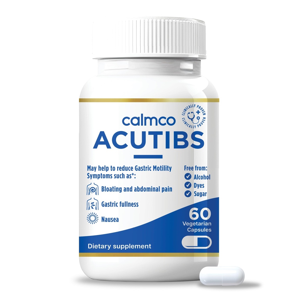 Acutibs Vegan Capsules - Naturlig Digestive Aid med Artichoke & Ginger Extracts för Gastric Discomfort Relief, Nausea, Bloating & Abdominal Pain, hjälper till att lindra IBS och minska Gut Inflammation, 60 Count