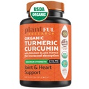 Organisk gurkmeja Supplement med Black Pepper Högsta Potens USDA Certified [Non-GMO Organic Curcumin 2115mg] Antioxidant Joint & Immune Support 120 tabletter
