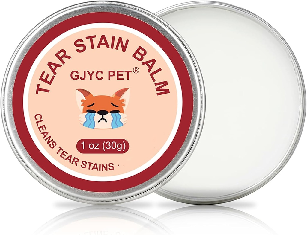 Pet Tear Stain Remover Balm - 1 oz (30g) Naturlig, växtbaserad ögonvård för hundar och katter - rengör Gently och återställer glittrande ögon