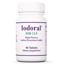Optimox Iodoral 12,5 mg Tillägg - jodtillskott, sköldkörtelstöd för kvinnor och män, lugol lösning piller, kaliumjodid tabletter, daglig mineralkomplex - 90 greve